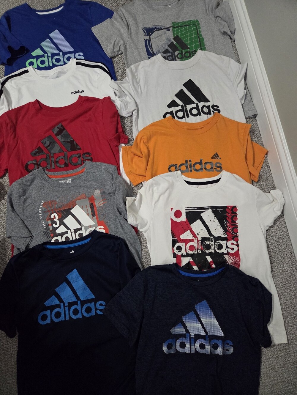Adidas Bundle M 10/12 10 Shirts And 5 Shorts
